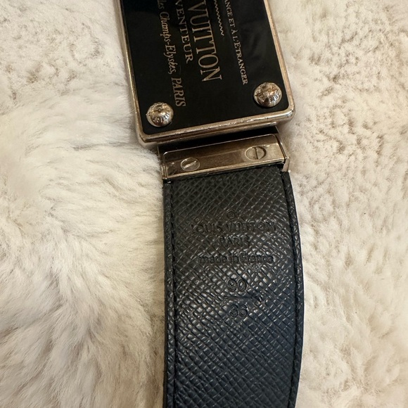 Louis Vuitton graphite black belt, size 36-90 - Picture 2 of 5